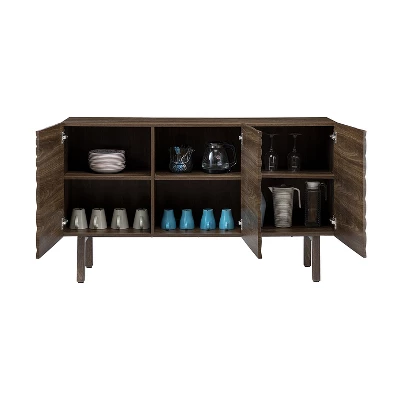 Mopsus 58" Mordern Storge Cabinet With Solid Wood Legs | KARAT HOME - Image 2