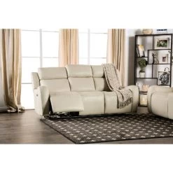 Morada Powered Faux Leather Recliner Sofa - HOMES: Inside + Out