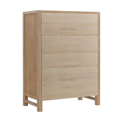 Arden 5 Drawer Wood Chest Light Driftwood - Alaterre Furniture - Image 7