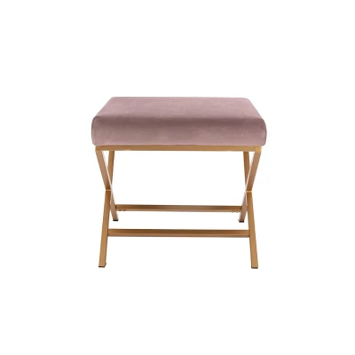 20" Square Metal X Base Ottoman - WOVENBYRD - Image 11