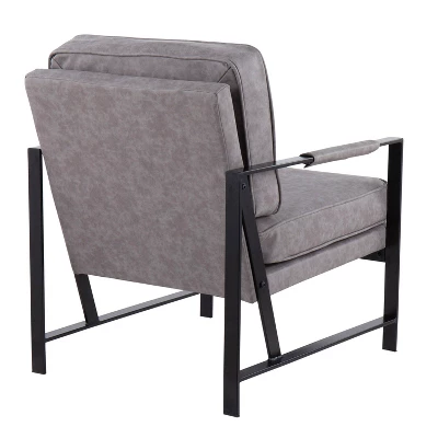 Franklin Arm Chair Leather/Steel - LumiSource - Image 2