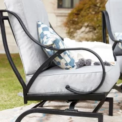 2pk Outdoor Rocking Chairs With Cushions - Lokatse
