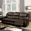 Orvis Bonded Leather Reclining Sofa Brown - HOMES: Inside + Out