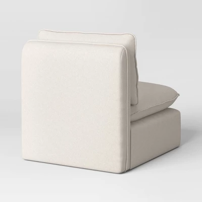 Haven French Seam Modular Sectional Sofa Cream (Chair Piece) - Threshold™ - Image 3