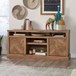 Cannery Bridge Herringbone TV Stand For TVs Up To 54" Sindoori Mango - Sauder