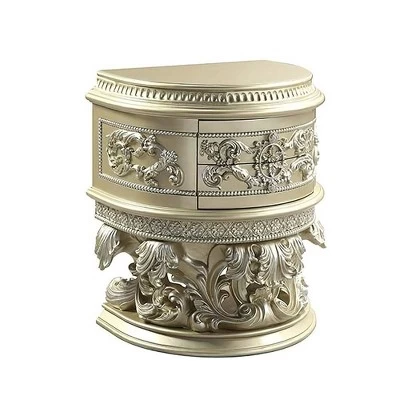 31" Vatican Nightstand Champagne Silver Finish - Acme Furniture - Image 4