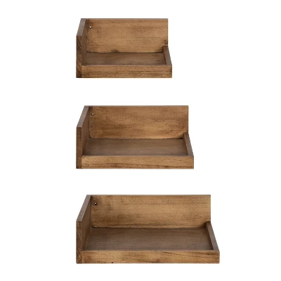 3pc Levie Corner Shelf Set - Kate & Laurel All Things Decor - Image 2
