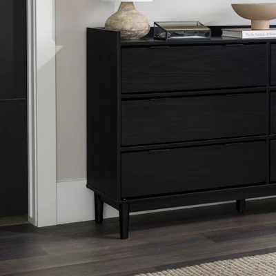 Mid-Century Modern Solid Wood 6 Drawer Double Dresser - Saracina Home - Image 10