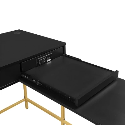 Modern Life L Shaped Desk - OSP Home Furnishings - Image 7