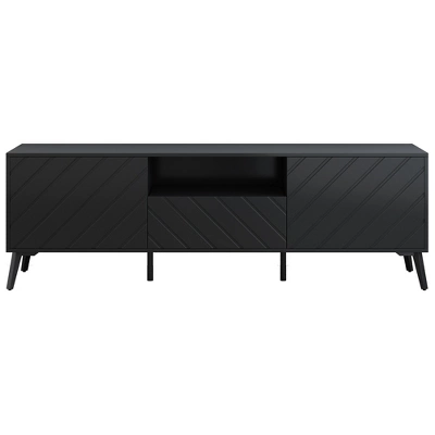 TV Stand For TVs Up To 70" With Adjustable Shelves, 1 Drawer And Open Shelves - ModernLuxe - Image 5