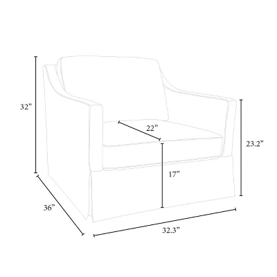 Vivian Park Upholstered Swivel Chair Cream - Threshold™ Designed With Studio McGee - Image 6