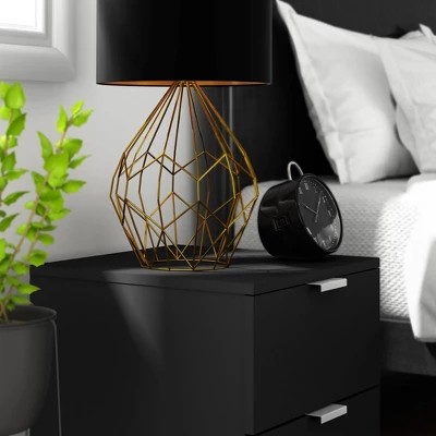 Delmar Wood 2 Drawer Nightstand Matte Black - Hillsdale Furniture - Image 9