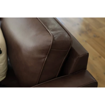 Hobbes Mid-Century Leather Sofa - Abbyson Living - Image 9