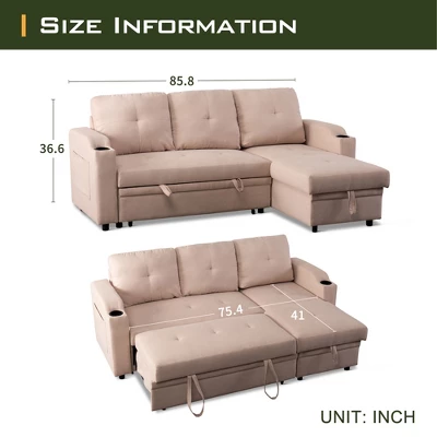 Caye Convertible Sectional Sofas, L-Shape-The Pop Home - Image 2