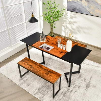 Costway 63'' Large Computer Desk Study Workstation Conference Table Home Office - Image 2