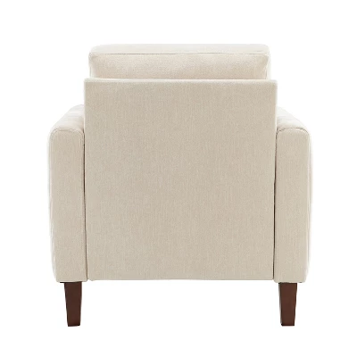 Set Of 2 Deionides Tufted Wooden Upholstered Comfy Club Chair For Bedroom And Living Room With Wood Legs Comfy Club Chair For Bedroom With Wood Legs | ARTFUL LIVING DESIGN - Image 4