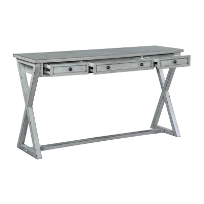 Neats 3 Drawer Console Table Light Gray - Treasure Trove Accents - Image 2