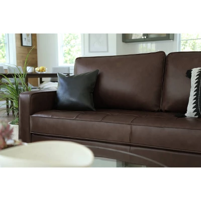 Hobbes Mid-Century Leather Sofa - Abbyson Living - Image 2