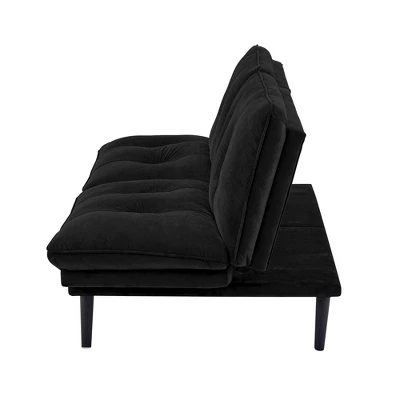 Finley Convertible Futon Sofa Bed Black - Serta - Image 3