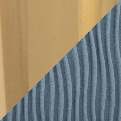 Tania Pleated Waves Accent Chair Light Blue/Gold - Lumisource - Image 4