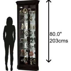 Howard Miller 680487 Howard Miller Duane Curio Cabinet 680487 Black Satin