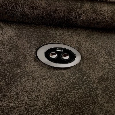 Nisbet Power Reclining Leather Sofa With USB Charger Mocha - HOMES: Inside + Out - Image 4