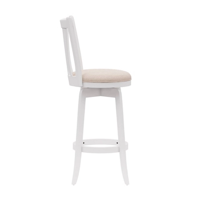 30" Savana Wood Bar Height Swivel Stool White - Hillsdale Furniture - Image 4