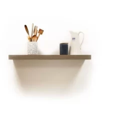 Floating Shelf Wall Mounted Hidden Brackets Rustic Wood - InPlace