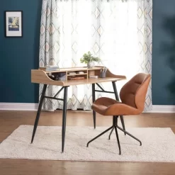 Devonport Swivel Office Chair Black/Copper - Calico Designs