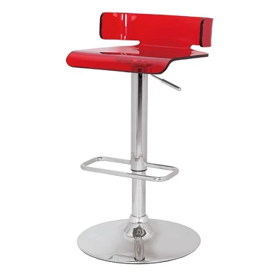 15" Rania Barstool Red/Chrome - Acme Furniture - Image 4