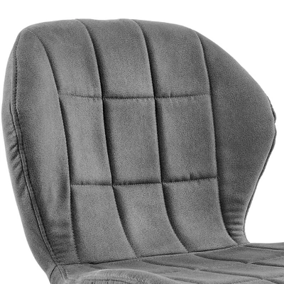 26" Catalina Counter Stool With Fabric Finish Black/Charcoal - Armen Living - Image 4