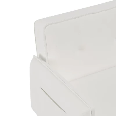 Convertible Futon Sofa Bed With Wooden Legs - ModernLuxe - Image 8