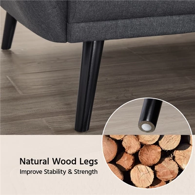 Yaheetech Ergonomic Sofa Bed Foldable Convertible Sleeper Bed Couches Versatile Sofa-Gray - Image 6