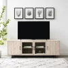 Vik Modern Boho 4 Door Herringbone TV Stand For TVs Up To 80" - Saracina Home