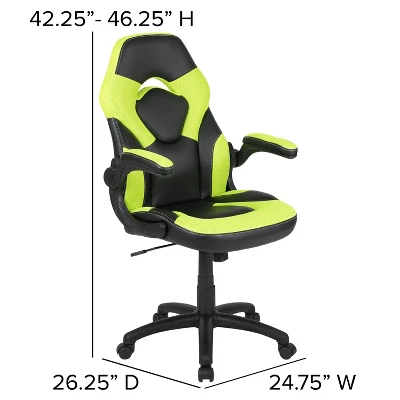 Flash Furniture Gaming Desk And Racing Chair Set With Cup Holder, Headphone Hook & 2 Wire Management Holes - Image 5