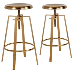 Emma And Oliver Industrial Style Barstool With Swivel Lift Adjustable Height Seat