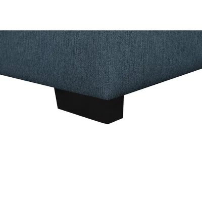 Damian Stain Resistant Fabric Reversible Storage Sectional With Pullout Bed Blue - Abbyson Living - Image 10