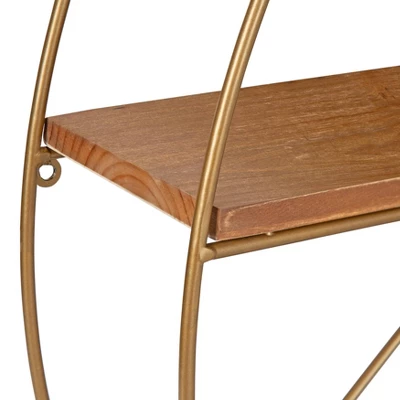 Delmar Mid-Century Modern Wall Shelf - Kate & Laurel All Things Decor - Image 2