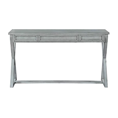 Neats 3 Drawer Console Table Light Gray - Treasure Trove Accents - Image 3