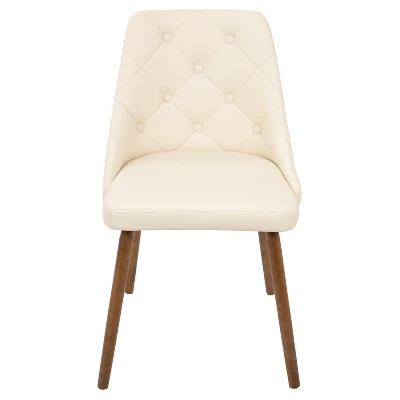 Giovanni Mid Century Modern Dining Chair Cream - Lumisource - Image 4