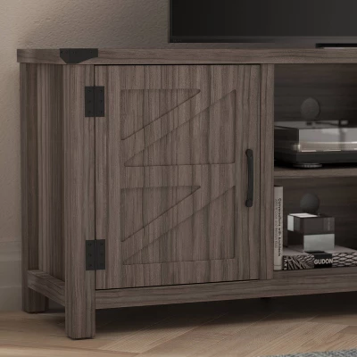 59" Barn Door Style TV Stand For TVs Up To 65" - Merrick Lane - Image 3