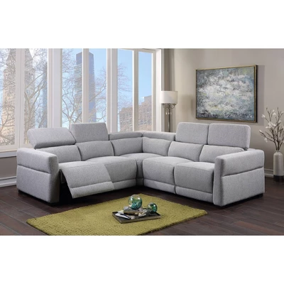 Isla Power Recliner Sectional Light Gray - Steve Silver Co. - Image 2