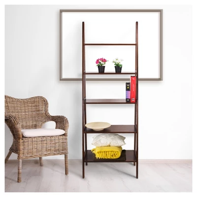 72" Shelf Ladder Bookcase - Flora Home - Image 6