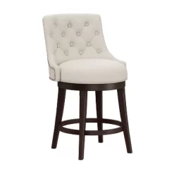 24" Halbrooke Swivel Counter Height Barstool Smoke/Cream - Hillsdale Furniture