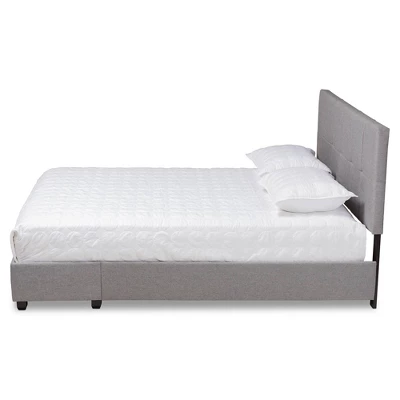 Netti Fabric Upholstered 2 Drawer Platform Storage Bed - Baxton Studio - Image 2
