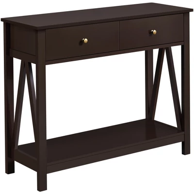 Yaheetech Entryway Table 2 Drawers Wooden Console Table - Image 7