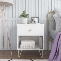 Finley Nightstand White - Novogratz