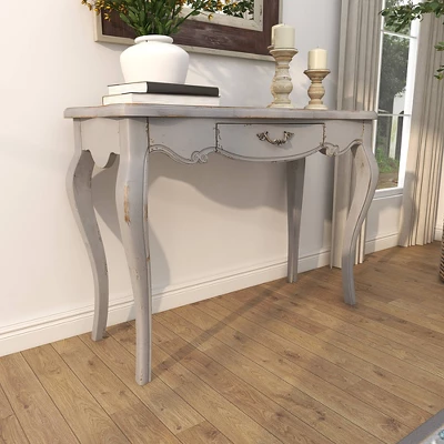 Farmhouse Vintage Console Table White - Olivia & May - Image 9