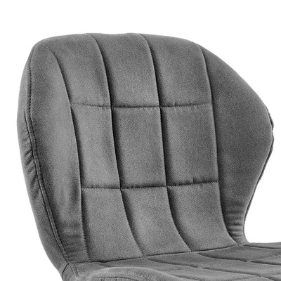 26" Catalina Counter Stool With Fabric Finish Black/Charcoal - Armen Living - Image 3