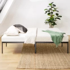14" Classic Metal Platform Bed Frame Black - Mellow